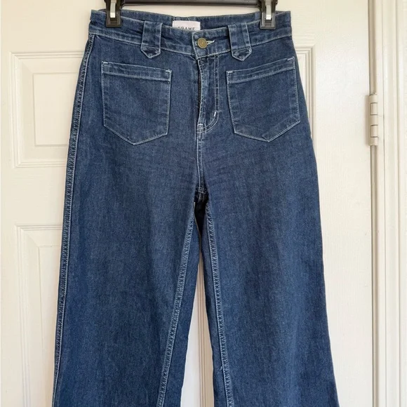 Frame Utility Relaxed Fit Wide Leg Jeans Size 26 Blue - Picture 6 of 8